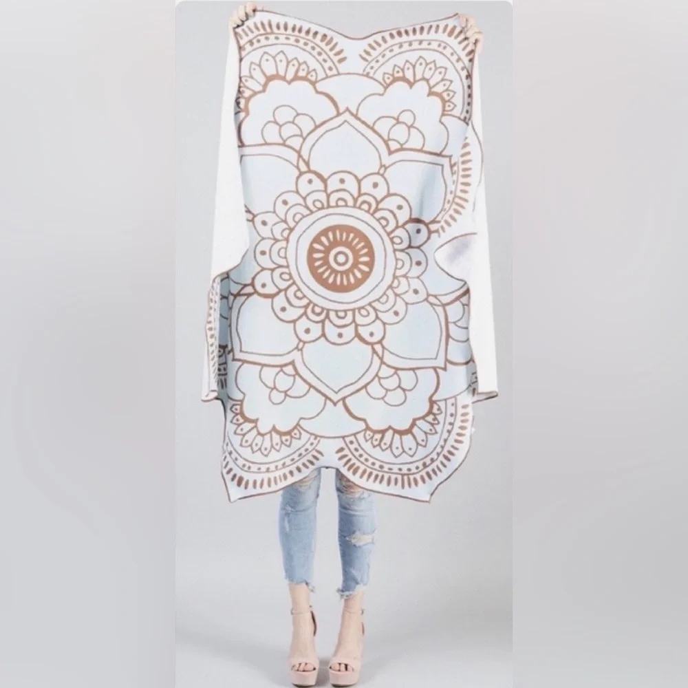 VIX Paula Hermanny Mandala Lotus Flower Wall Art Beach Body Towel #0215268